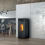 Poêle à granulés CMG Izara, habillage acier et aluminium